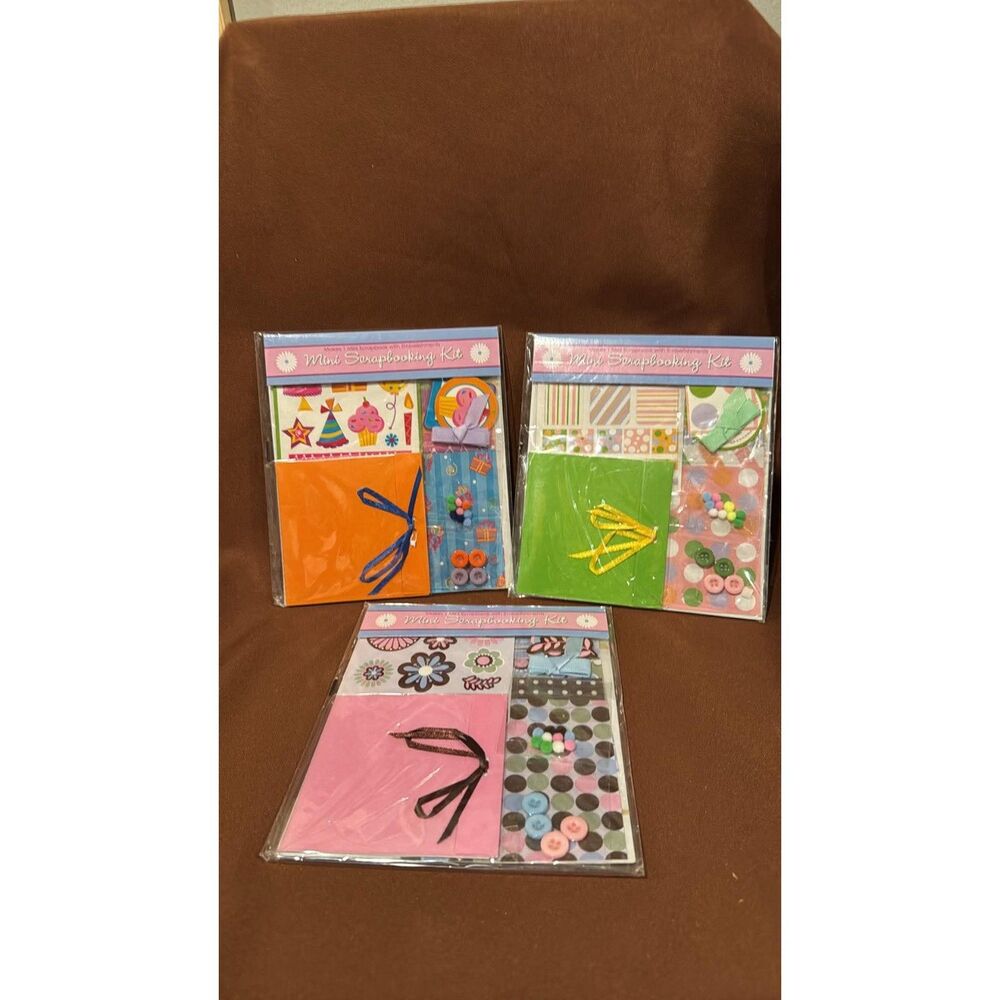 3 Sealed scrapbooking kits NEW